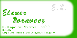 elemer moravecz business card